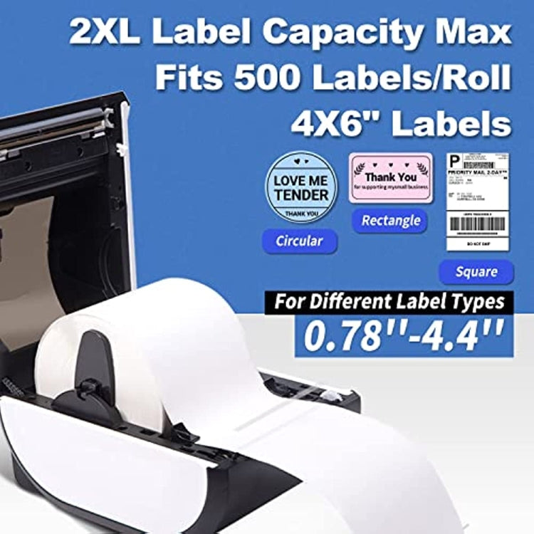 Phomemo D520-BT Bluetooth Thermal Shipping Label Printer Wireless Desktop Printer For Barcode Address Labels, Size: US(Pink White) - free shipping - PMC TechLife - Order now!