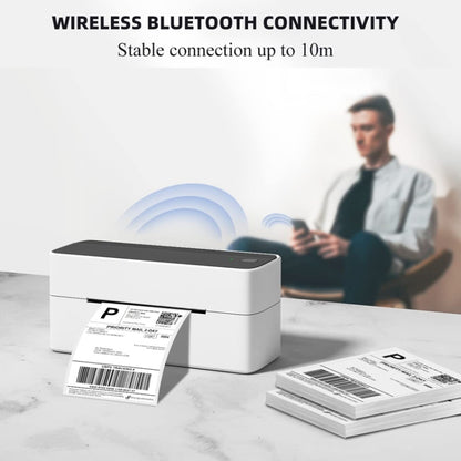 Phomemo PM241-BT Bluetooth Address Label Printer Thermal Shipping Package Label Maker, Size: EU(Black White) - Printer by Phomemo | Online Shopping South Africa | PMC Jewellery | Buy Now Pay Later Mobicred