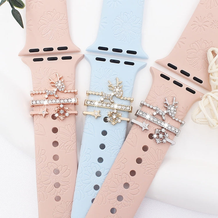 3pcs/Set Smart Watch Silicone Watch Band Decoration Ring(4) - free shipping - PMC TechLife - Order now!