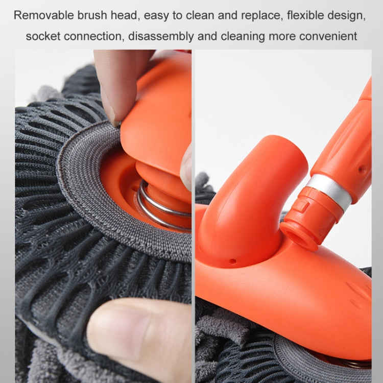 Car Wash Mop Soft Brush Long Handle Telescopic Rotary Car Cleaning Tool(Orange) - Car washing supplies by PMC TechLife | Online Shopping South Africa | PMC TechLife | Buy Now Pay Later Mobicred