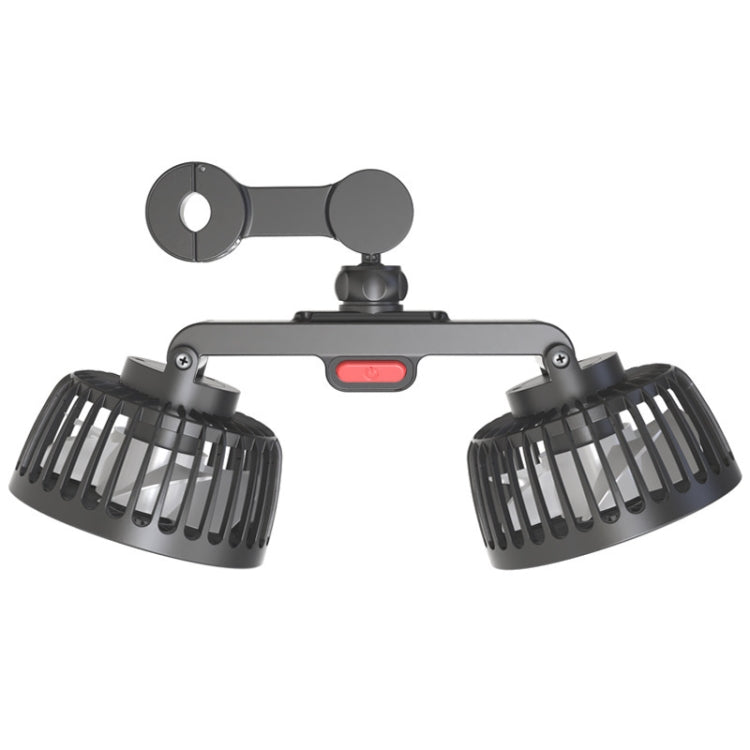 12V/24V Car Rear Seat Back USB Interface Powerful Double-headed Fan(F4207) - Heating & Fans by PMC TechLife | Online Shopping South Africa | PMC TechLife | Buy Now Pay Later Mobicred