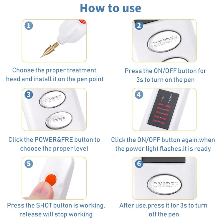 Spot Mole Pen Spot Removal Instrument Home Beauty Instrument, Spec: Charging Model EU Plug(Golden) - Beauty Instrument by PMC TechLife | Online Shopping South Africa | PMC TechLife