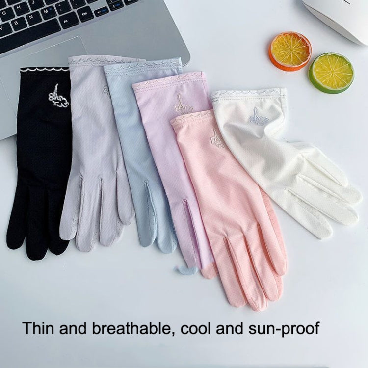 Free Code Summer Sunscreen Anti-ultraviolet Ice Silk Thin Gloves(Black) - Safety Gloves by PMC Jewellery | Online Shopping South Africa | PMC Jewellery