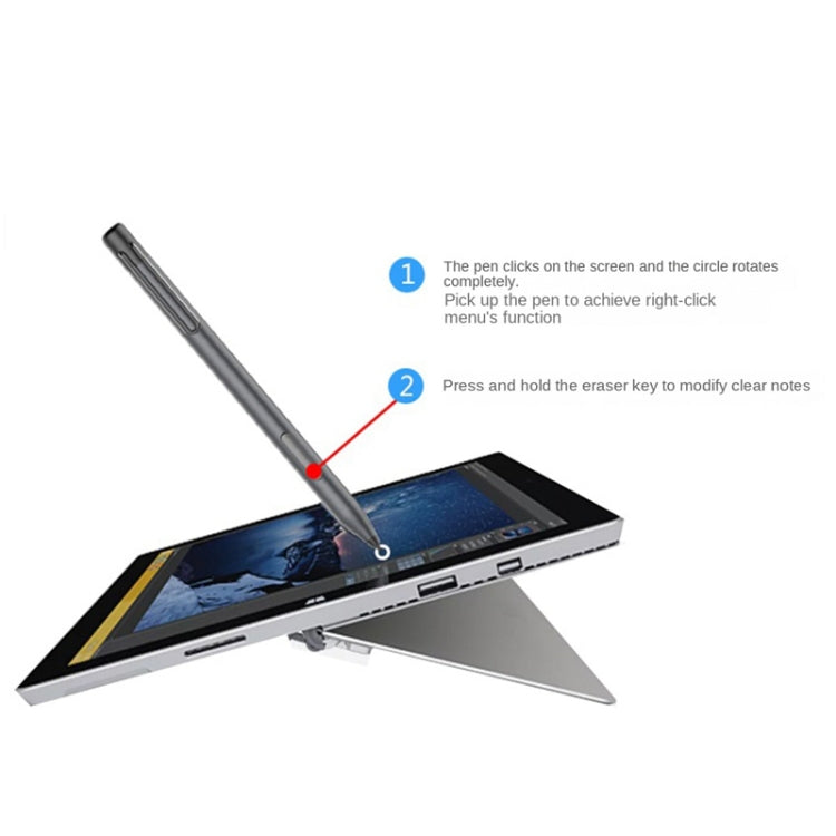For Microsoft Surface 3 Pro 3/4/5/6/7/Book/Laptop/Go Pressure Touch Capacitance Pen(Silver) - Stylus Pen by PMC TechLife | Online Shopping South Africa | PMC TechLife | Buy Now Pay Later Mobicred