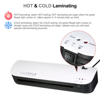 Osmile SL299 A4 Laminator Machine Set With 15 Laminating Pouches Paper Cutter Corner Rounder(US Plug) - Photo Film Covering Machine by Osmile | Online Shopping South Africa | PMC Jewellery | Buy Now Pay Later Mobicred