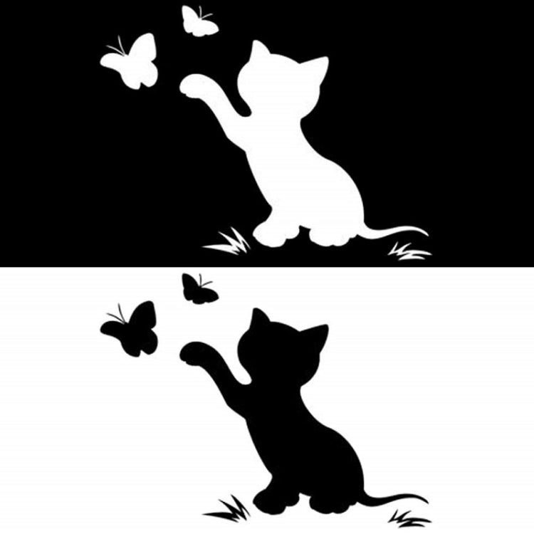 10pcs Disc Cat Reflective Scratch Body Sticker(Whit) - Decorative Sticker by PMC TechLife | Online Shopping South Africa | PMC TechLife | Buy Now Pay Later Mobicred