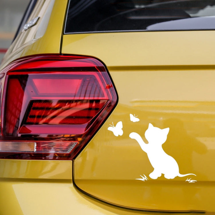 10pcs Disc Cat Reflective Scratch Body Sticker(Whit) - Decorative Sticker by PMC TechLife | Online Shopping South Africa | PMC TechLife | Buy Now Pay Later Mobicred