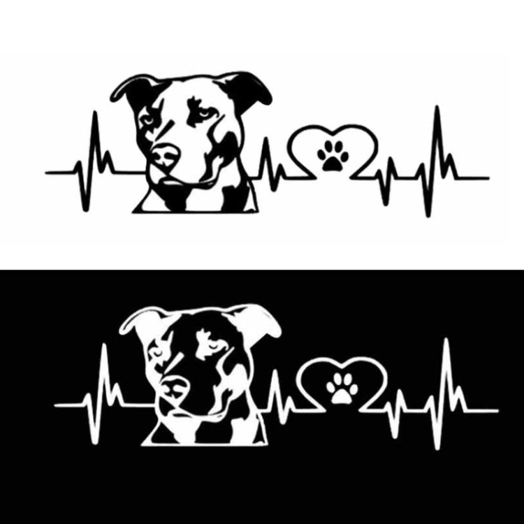 10pcs Pitbull Love Car Sticker Car Rear Modification Plate Label(Black) - Decorative Sticker by PMC TechLife | Online Shopping South Africa | PMC TechLife | Buy Now Pay Later Mobicred