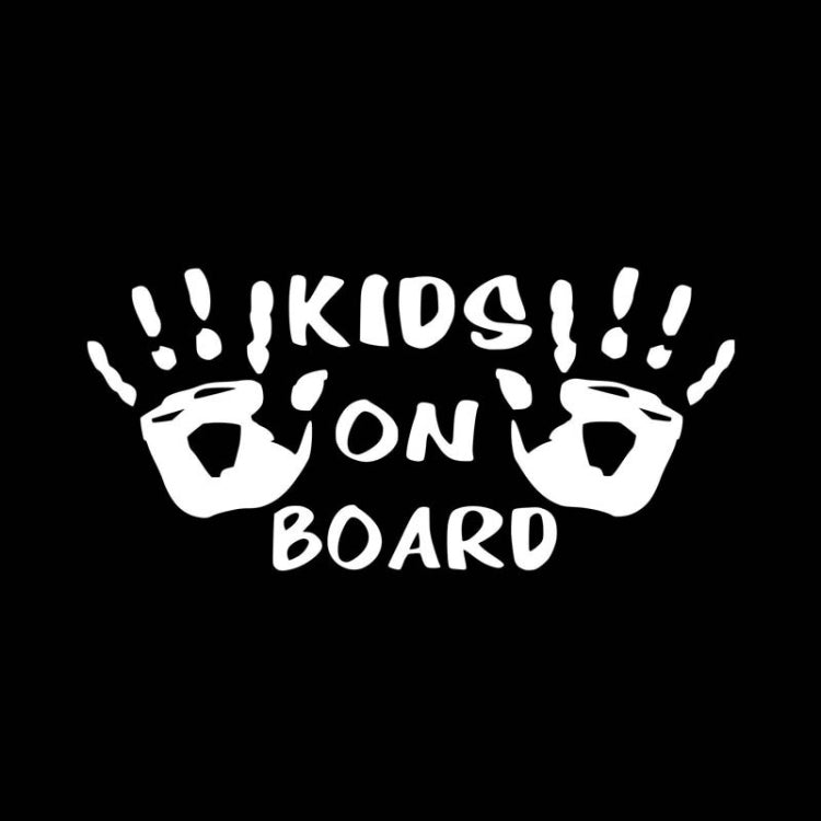 10pcs Kids On Board Warning Car Stickers Reflective Scratch Body Stickers(White) - Decorative Sticker by PMC TechLife | Online Shopping South Africa | PMC TechLife | Buy Now Pay Later Mobicred