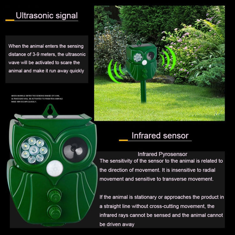 14LEDs Solar Ultrasonic Rat Repeller Outdoor Multifunctional Infrared Sensor Repeller - Outdoor Insect Repellent by PMC Jewellery | Online Shopping South Africa | PMC Jewellery | Buy Now Pay Later Mobicred