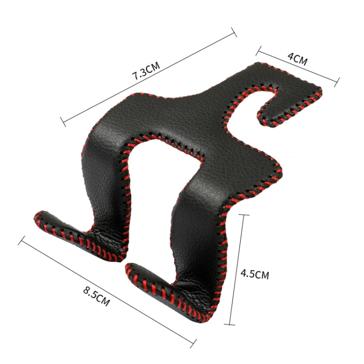 Car Double Hook Stainless Steel Rear Headrest Mobile Phone Holder(Black Red Line) - Auto Fastener & Clips by PMC TechLife | Online Shopping South Africa | PMC TechLife | Buy Now Pay Later Mobicred