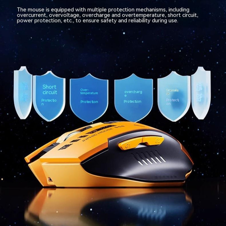 Inphic A9 Bluetooth 3 Mode Mouse Silent Charging Mechanical Feel Wireless Mouse - Wireless Mice by Inphic | Online Shopping South Africa | PMC Jewellery | Buy Now Pay Later Mobicred