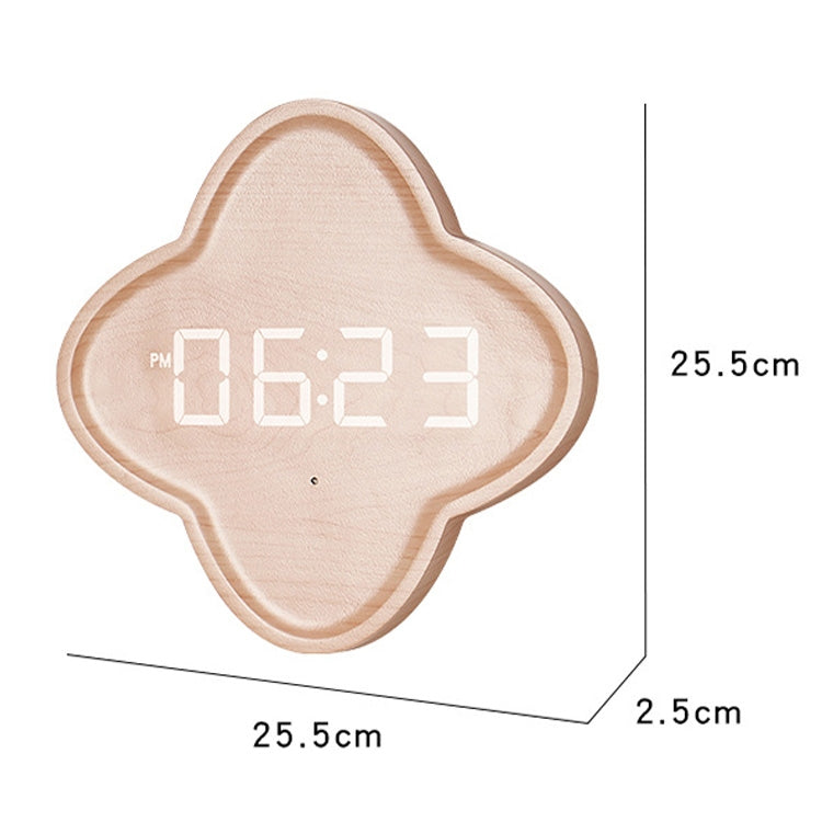 G236 LED Digital Display Flower Shape Living Room Wall Clock(Cotton Linen) - Wall Clock by PMc TechLife | Online Shopping South Africa | PMc TechLife | Buy Now Pay Later Mobicred