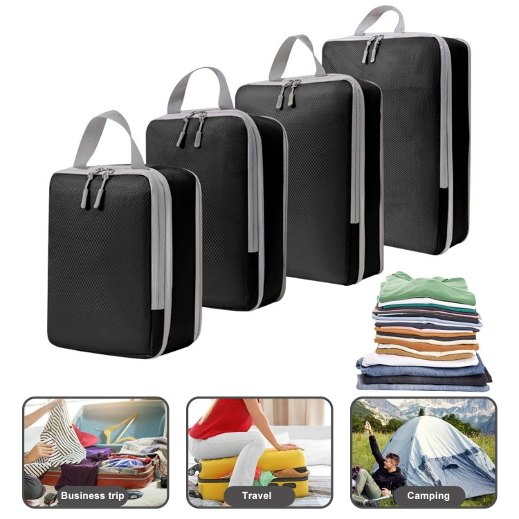 9 In 1  Compression Packing Cubes Expandable Travel Bags Luggage Organizer(Beige) - Storage Bags by PMC TechLife | Online Shopping South Africa | PMC TechLife | Buy Now Pay Later Mobicred