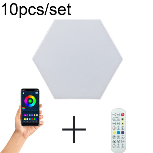 10pcs/set RGB Symphony Hexagon Lights DIY Bedside Ambient Wall Lamp Smart Honeycomb Light(Bluetooth APP) - Novelty Lighting by PMC Jewellery | Online Shopping South Africa | PMC Jewellery | Buy Now Pay Later Mobicred