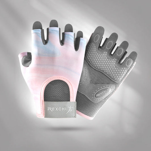 Yoga Sports Gloves Non-slip Shock-absorbing Half-finger Anti-cocoon Gloves, Size: S(Streamer Pink) - Safety Gloves by PMC Jewellery | Online Shopping South Africa | PMC Jewellery | Buy Now Pay Later Mobicred