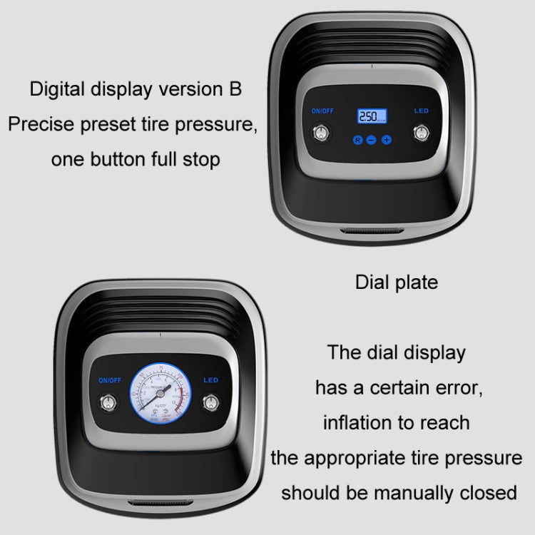 12V Metal Cylinder Smart Digital Display Portable Mini Tire Pump, Specification: No. 30 Manual Shutdown - Inflatable Pump by PMC Jewellery | Online Shopping South Africa | PMC Jewellery