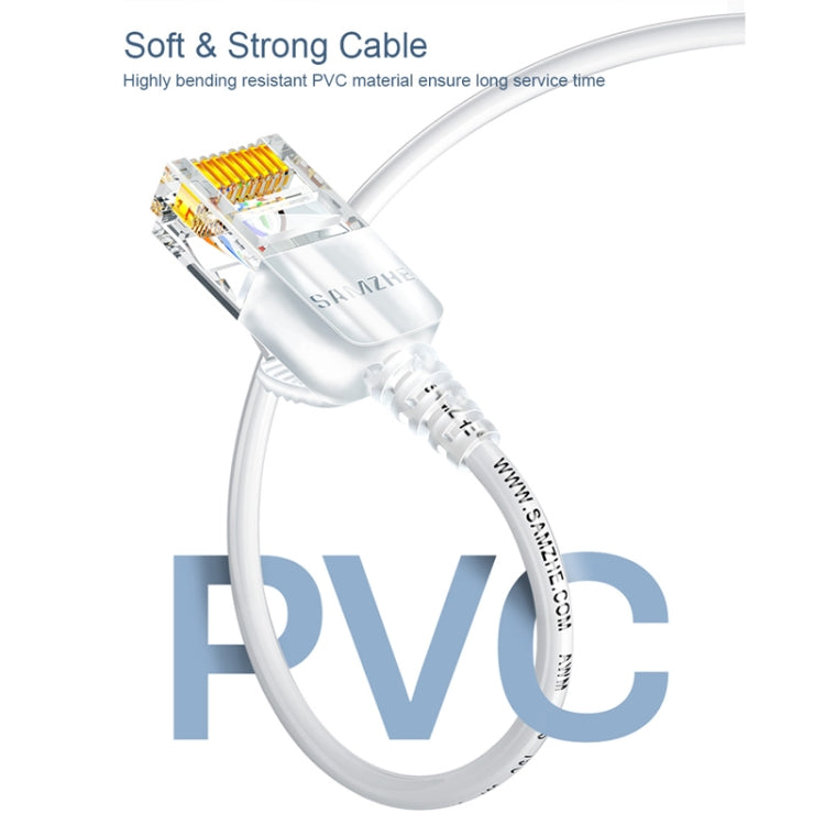 SAMZHE Cat6A Ethernet Cable UTP Network Patch Cable 5m(White) - Lan Cable and Tools by SAMZHE | Online Shopping South Africa | PMC Jewellery | Buy Now Pay Later Mobicred