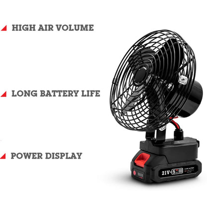 HILDA Portable Powerful Fan Outdoor Hair Dryer, With EU Plug Adaptor, Style: 8 inch With 1 Battery (3000mAh) - Electric Fans by HILDA | Online Shopping South Africa | PMC Jewellery | Buy Now Pay Later Mobicred