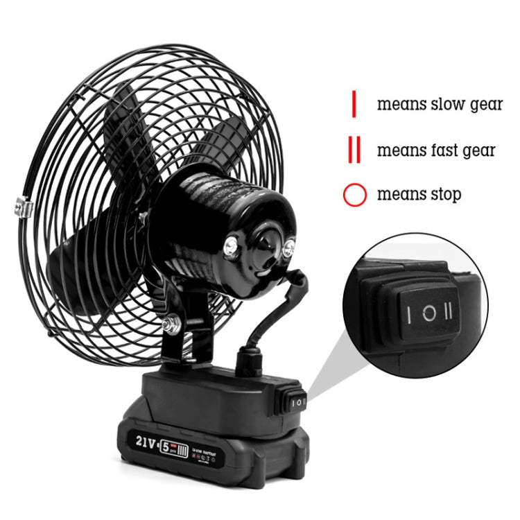 HILDA Portable Powerful Fan Outdoor Hair Dryer, With EU Plug Adaptor, Style: 8 inch With 1 Battery (3000mAh) - Electric Fans by HILDA | Online Shopping South Africa | PMC Jewellery | Buy Now Pay Later Mobicred