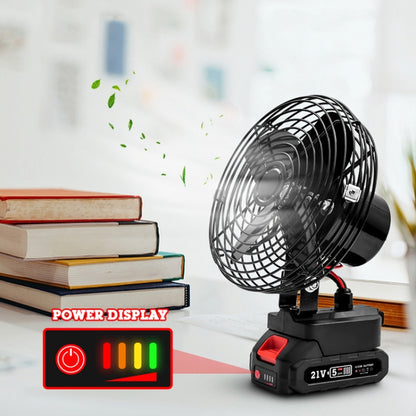 HILDA Portable Powerful Fan Outdoor Hair Dryer, With EU Plug Adaptor, Style: 8 inch With 1 Battery (3000mAh) - Electric Fans by HILDA | Online Shopping South Africa | PMC Jewellery | Buy Now Pay Later Mobicred