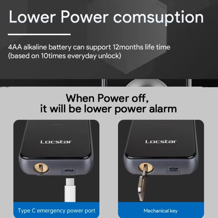 A60 Smart Fingerprint Password Door Lock With Doorbell, Spec: Basic Version Gray - Door Lock by PMc TechLife | Online Shopping South Africa | PMc TechLife | Buy Now Pay Later Mobicred