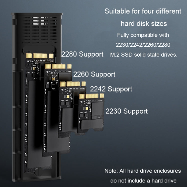 Blueendless 2810 General Dual Protocol Wiring 2-in-1 M.2 Mobile Hard Disk Case SSD External Solid Hard Drive Enclosure Box - HDD Enclosure by Blueendless | Online Shopping South Africa | PMC Jewellery | Buy Now Pay Later Mobicred