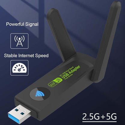 1300Mbps Wireless Network Card Gigabit Dual Band 5G Driverless Computer USB Network Card, Scope: 600m - USB Network Adapter by PMC Jewellery | Online Shopping South Africa | PMC Jewellery