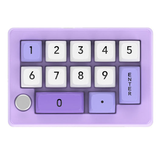 MKESPN 13 Keys RGB Multi-Function Macro Programming Mechanical Keypad Wired With Knob Keyboard(Light Purple) - Mini Keyboard by MKESPN | Online Shopping South Africa | PMC Jewellery | Buy Now Pay Later Mobicred