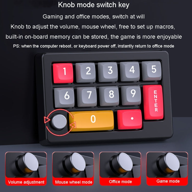 MKESPN 13 Keys RGB Multi-Function Macro Programming Mechanical Keypad Wired With Knob Keyboard(Black) - Mini Keyboard by MKESPN | Online Shopping South Africa | PMC TechLife | Buy Now Pay Later Mobicred