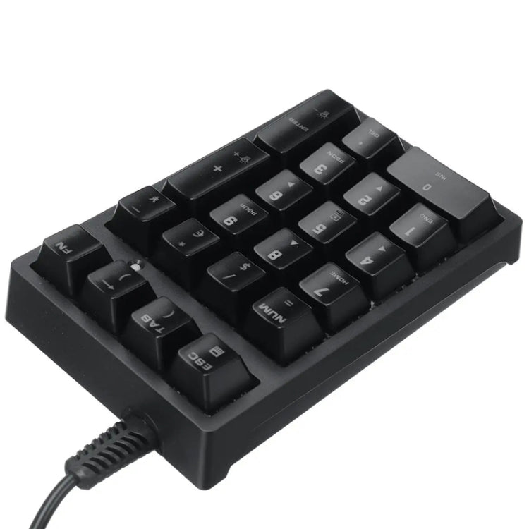 198I K21 Wired Mechanical Dightal Keyboard Multifunction Button RGB Backlight Office Keypad(Black) - Mini Keyboard by 198I | Online Shopping South Africa | PMC Jewellery | Buy Now Pay Later Mobicred