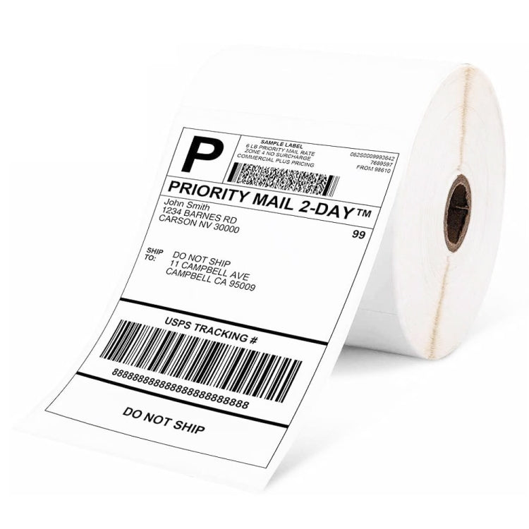 500sheets 4×6 Inch Stickers Thermal Label Paper For Phomemo PM-246S / PM-241BT / D520BT, Style: Roll Paper White - Printer Accessories by PMC Jewellery | Online Shopping South Africa | PMC Jewellery | Buy Now Pay Later Mobicred