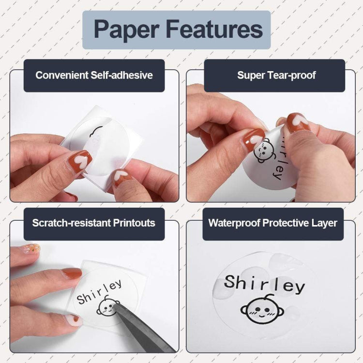 For Phomemo M110 / M200 180pcs /Roll 40x40mm Round Self-Adhesive Thermal Labels - Printer Accessories by Phomemo | Online Shopping South Africa | PMC Jewellery