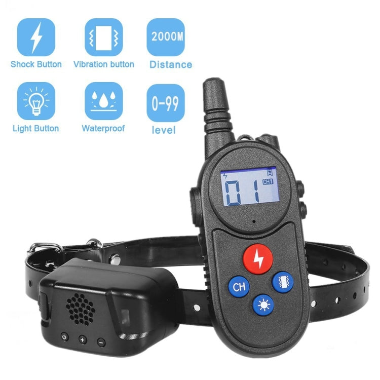 1000m Remote Control Intercom Dog Trainer Electric Shock Vibration Stop Barker(Black) - free shipping - PMC TechLife - Order now!