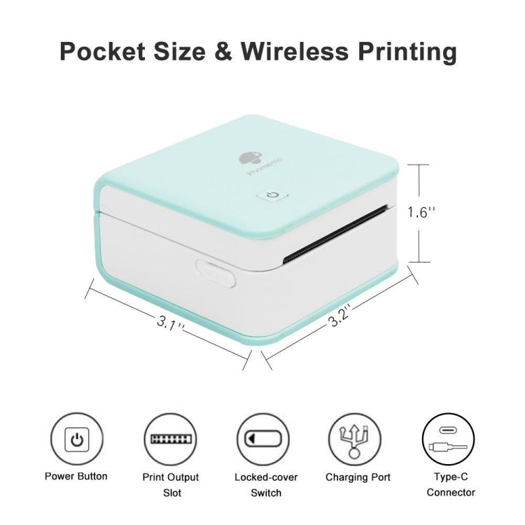 Phomemo M02 PRO Pocket Mini Small Portable Bluetooth Wrong Thermal Tag Printer(Green) - free shipping - PMC TechLife - Order now!