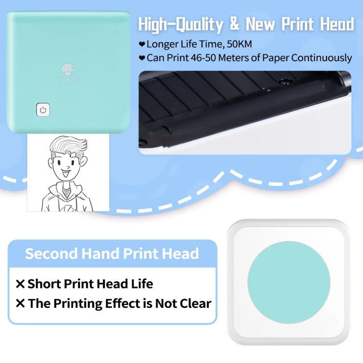 Phomemo M02 PRO Pocket Mini Small Portable Bluetooth Wrong Thermal Tag Printer(Green) - free shipping - PMC TechLife - Order now!