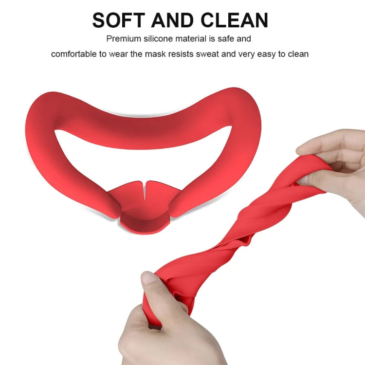 For Meta Quest 3 Silicone Face Cover Eye Mask with Nose Pad(White) - VR Accessories by PMC TechLife | Online Shopping South Africa | PMC TechLife