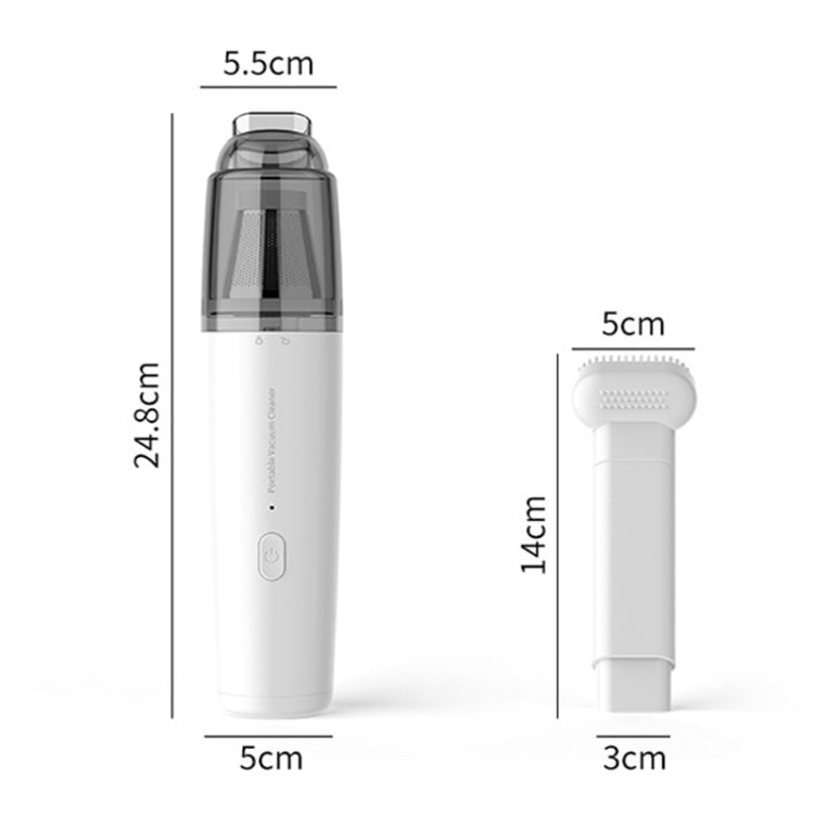 Mini Portable Detachable Wireless Handheld Powerful Car Vacuum Cleaner, Style: Metal Filter (White) - Vacuum Cleaner by PMC TechLife | Online Shopping South Africa | PMC TechLife | Buy Now Pay Later Mobicred