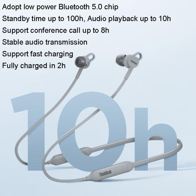 Lenovo ThinkBook UC100 Neckband Dual Wireless Bluetooth Earphone Cell Phone Computer Simultaneous Connection - free shipping - PMC TechLife - Order now!