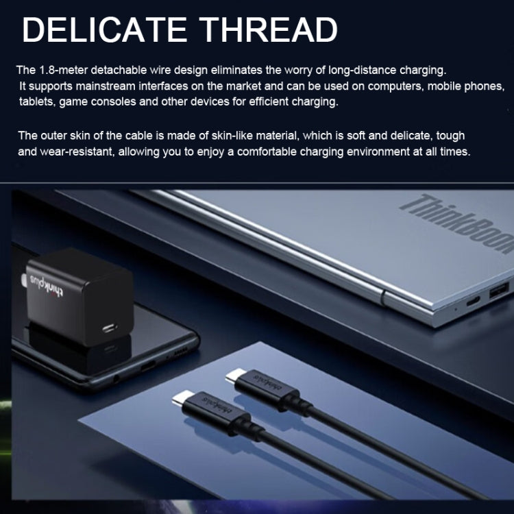 Lenovo Thinkplus Nano GaN USB-C/Type-C 65W Charger Mobile Phone Tablet Power Adapter,CN Plug - free shipping - PMC TechLife - Order now!
