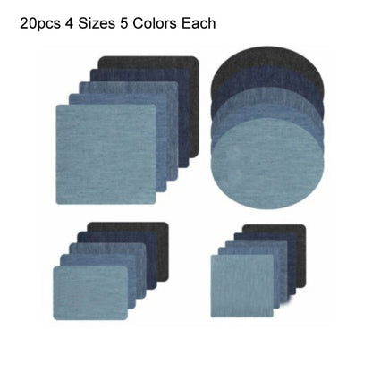 20pcs 4 Sizes 5 Colors Each Jumper Shirt Elbow Knee Repair Patch Denim Cutting Patch - DIY Apparel Sewing by PMC Jewellery | Online Shopping South Africa | PMC Jewellery