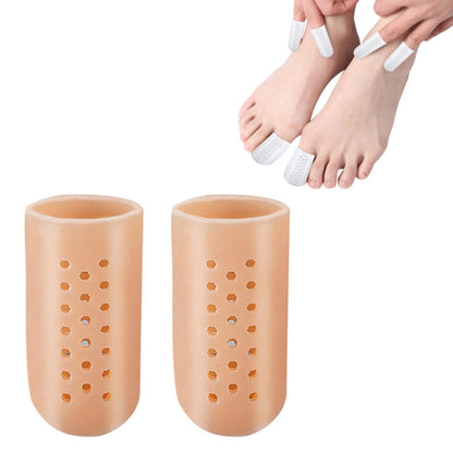 1pair Breathable Perforated Toe Protectors Anti Wear Sleeves, Size: XS(Skin Tone) - Corrector by PMC Jewellery | Online Shopping South Africa | PMC Jewellery