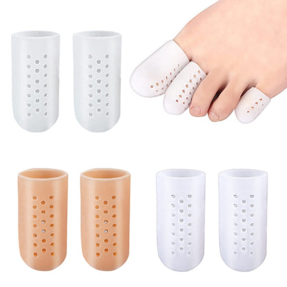 1pair Breathable Perforated Toe Protectors Anti Wear Sleeves, Size: S(Transparent) - Corrector by PMC Jewellery | Online Shopping South Africa | PMC Jewellery