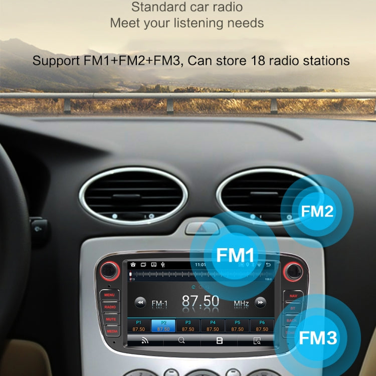 For Ford Focus 7 Inch HD Android Navigation Bluetooth RDS Radio, Size: 2+64G(Silver) - Car MP3 & MP4 & MP5 by PMC Jewellery | Online Shopping South Africa | PMC Jewellery | Buy Now Pay Later Mobicred