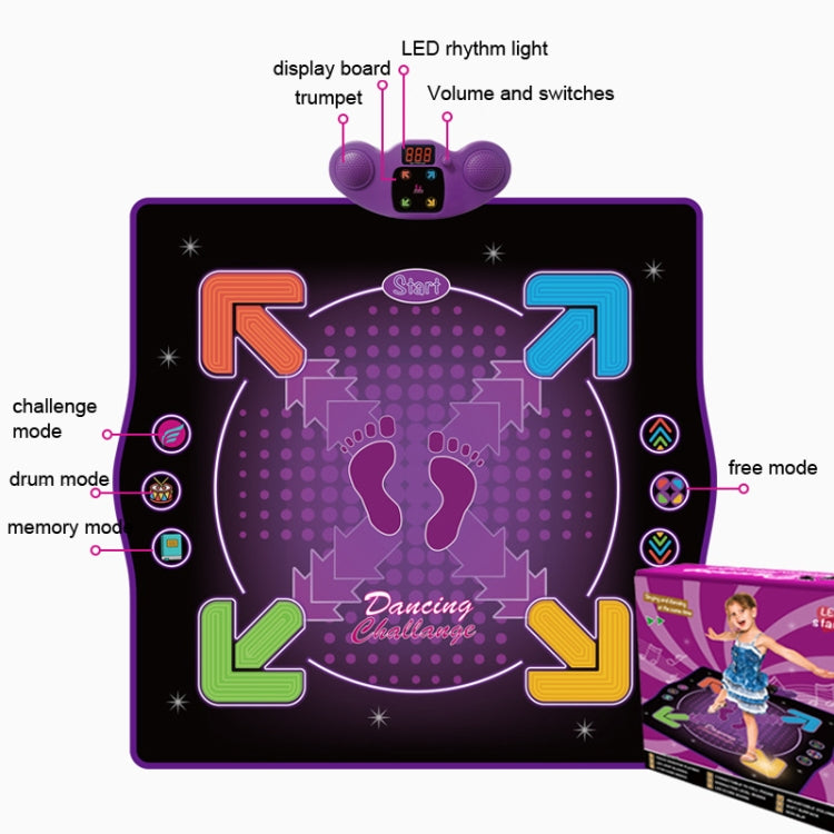 Bluetooth Electronic Dance Mat Children Music Dance Pad, Spec: Lighting Type With Microphone - Others by PMC Jewellery | Online Shopping South Africa | PMC Jewellery | Buy Now Pay Later Mobicred