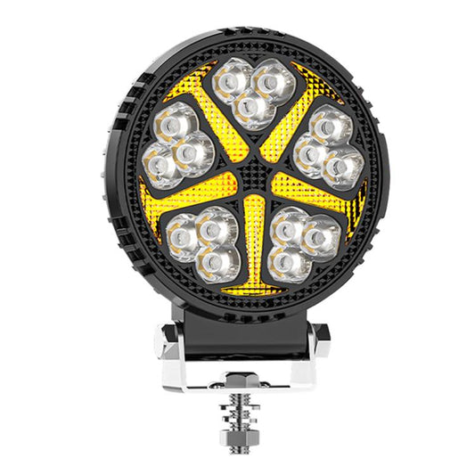 4 Inch Round Mixed Luminous Windmill Angel Eye Car Work Light(X7) - Work Lights by PMC Jewellery | Online Shopping South Africa | PMC Jewellery | Buy Now Pay Later Mobicred