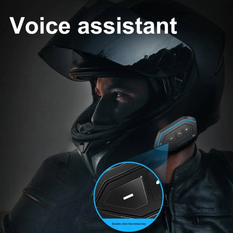 X6 Helmet Bluetooth Headset Wireless Waterproof Moto Handsfree Stereo Headphone(Soft Line Wheat) - Motorcycle Walkie Talkie by PMC TechLife | Online Shopping South Africa | PMC TechLife | Buy Now Pay Later Mobicred