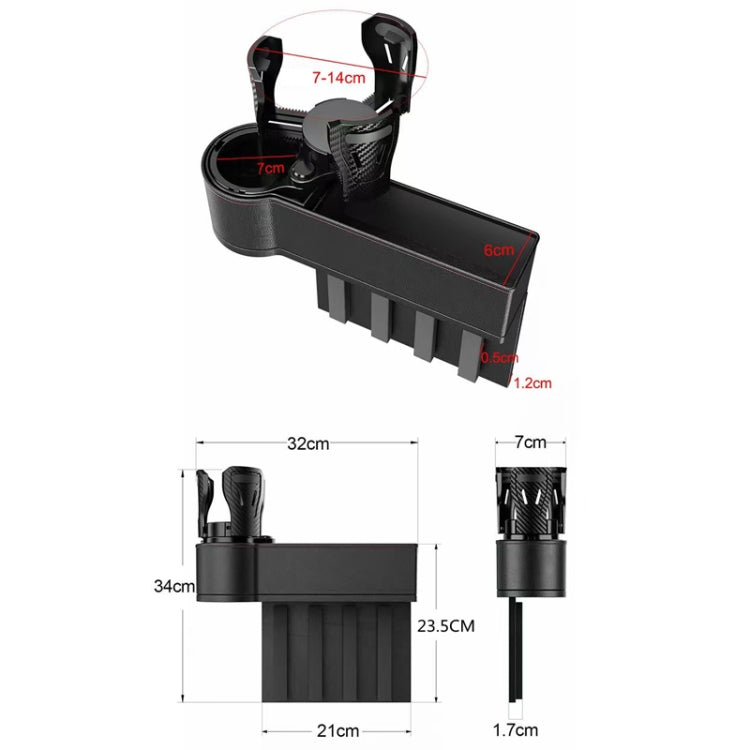 Car Seat Gap Storage Box Car Water Cup Holder Ashtray, Color: Left Black Red - Stowing Tidying by PMC TechLife | Online Shopping South Africa | PMC TechLife | Buy Now Pay Later Mobicred