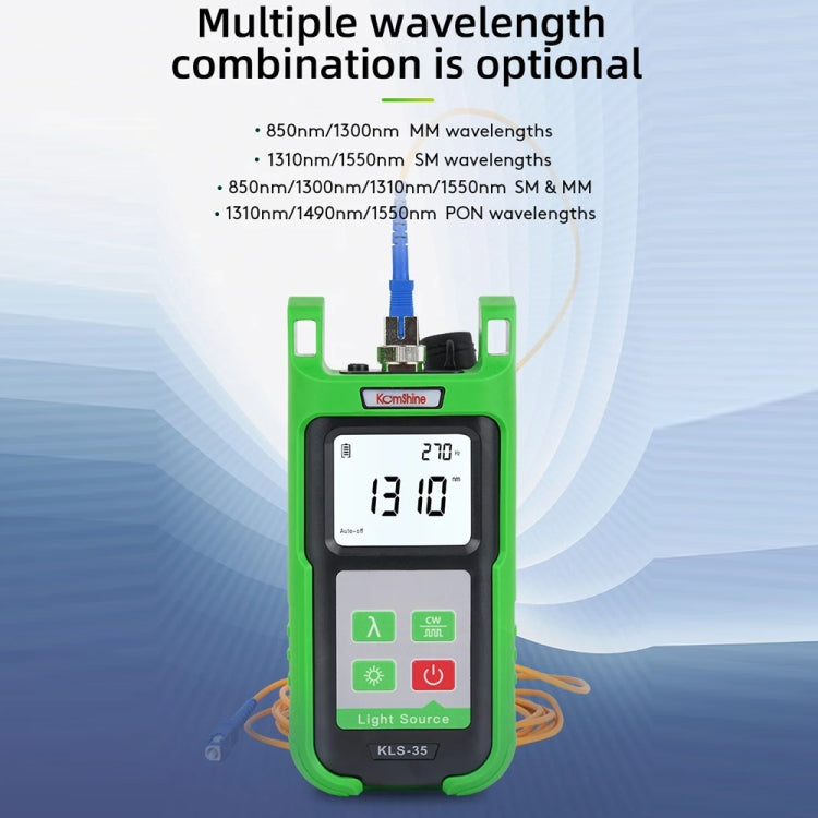 Komshine Handheld Laser Light Source Fiber Tester with LED Backlight, Model: KLS-35-PON - free shipping - PMC TechLife - Order now!