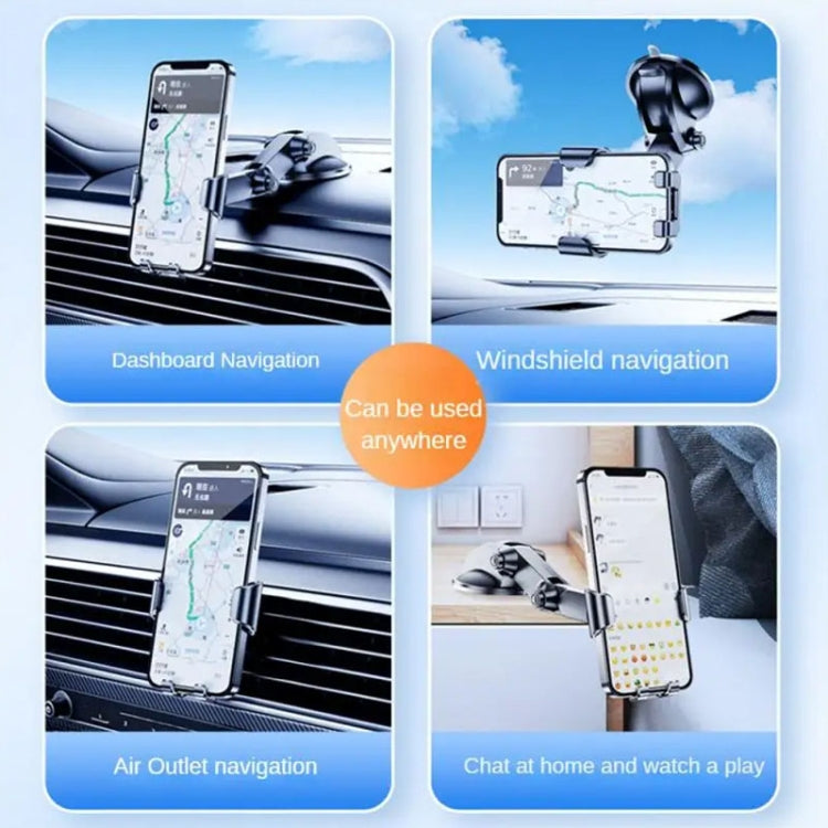 SHUNWEI SD-1132B Car Phone Suction Cup + Air Vent Holder Gravity Sensing Support Bracket(Gray) - Car Holders by SHUNWEI | Online Shopping South Africa | PMC Jewellery | Buy Now Pay Later Mobicred